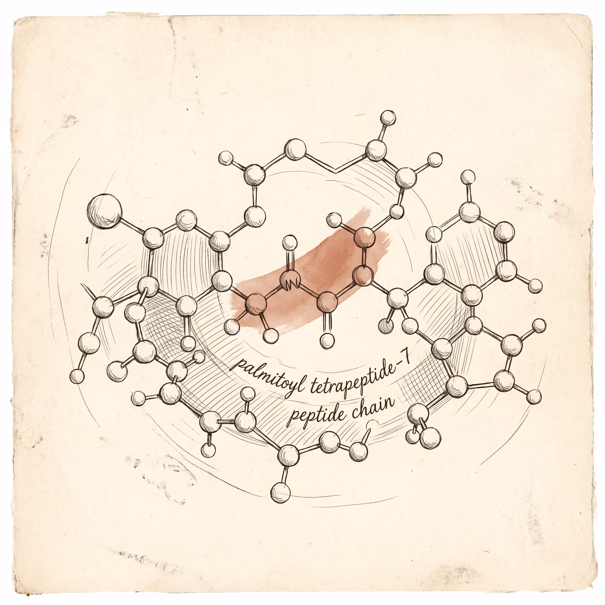 Molecular structure illustration of Matrixyl 3000.